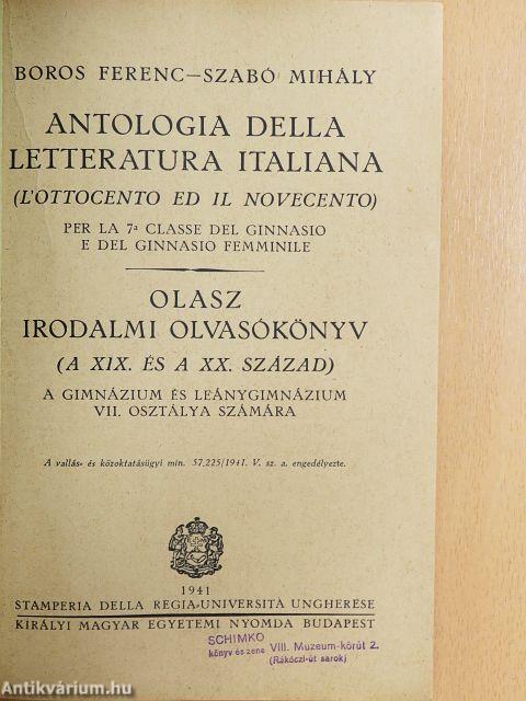 Olasz irodalmi olvasókönyv 