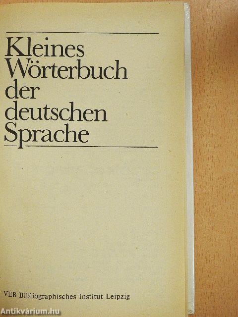 Kleines Wörterbuch der deutschen Sprache