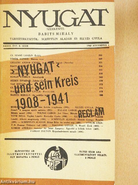 "Nyugat" und sein Kreis 1908-1941