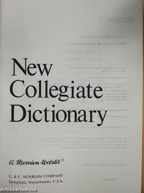 Webster's New Collegiate Dictionary
