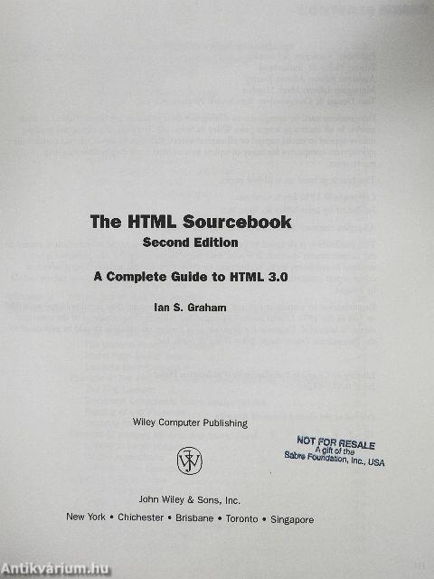 HTML sourcebook