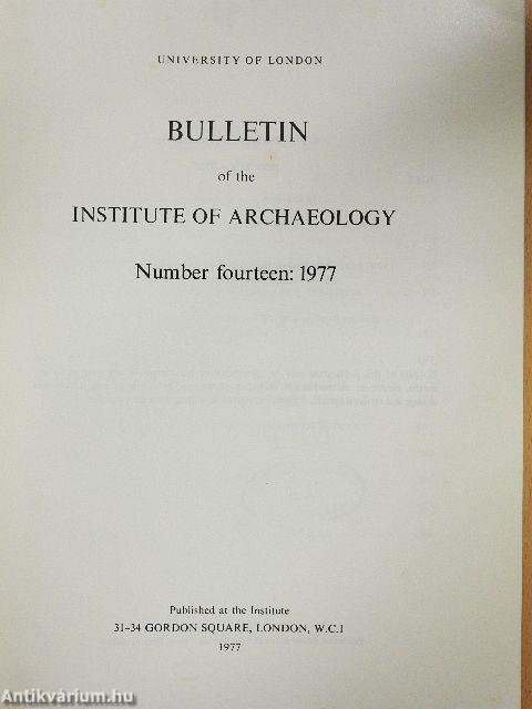 Bulletin of the Institute of Archaeology