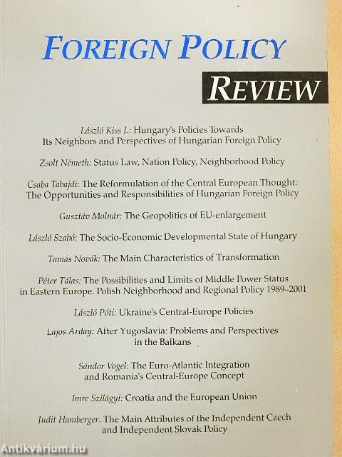 Foreign Policy Review 1/2002.