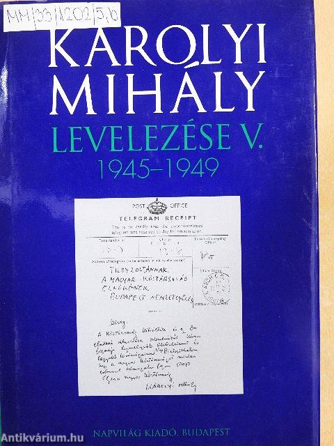 Károlyi Mihály levelezése V.