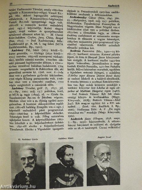 Magyar Életrajzi Lexikon I.