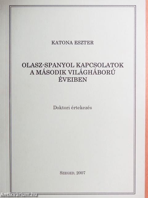 Olasz-spanyol kapcsolatok a második világháború éveiben