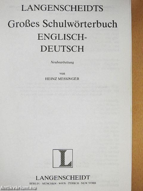 Langenscheidts Großes Schulwörterbuch