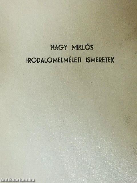 Irodalomelméleti ismeretek