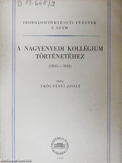 A nagyenyedi kollégium történetéhez