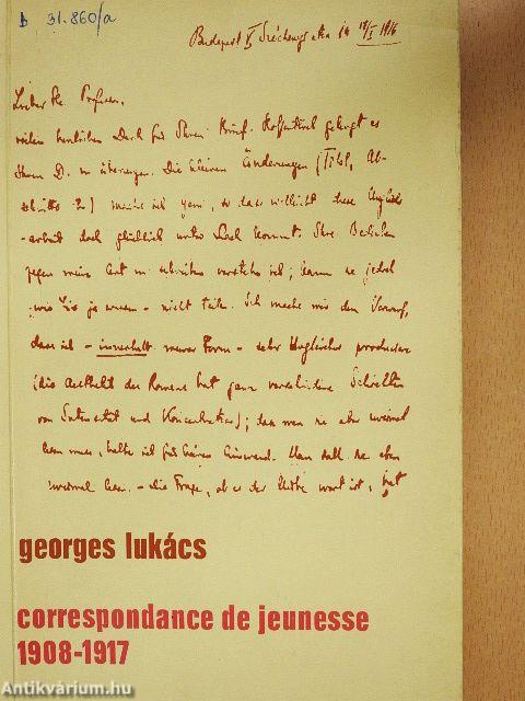 Correspondance de jeunesse 1908-1917