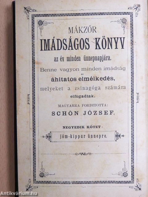 Mákzór imádságos könyv az év minden ünnepnapjára IV.