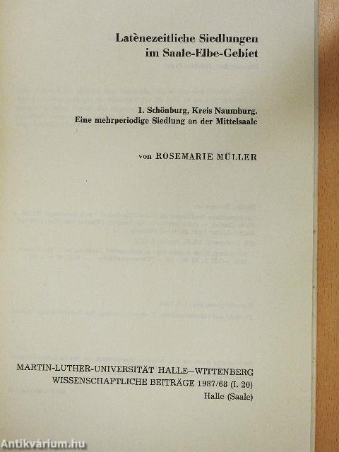 Latenezeitliche Siedlungen im Saale-Elbe-Gebiet - 1. Schönburg, Kreis Naumburg