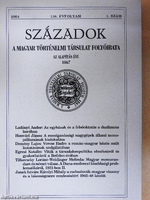 Századok 2004/1-6.