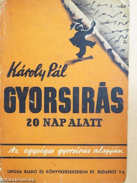 Gyorsírás húsz nap alatt