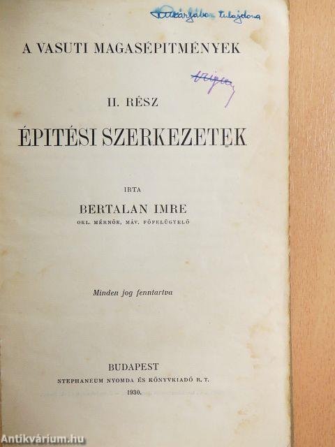 A vasuti magasépitmények II.