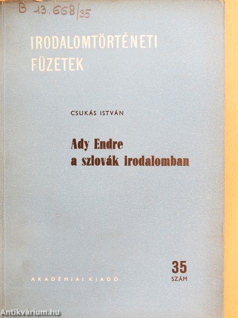 Ady Endre a szlovák irodalomban