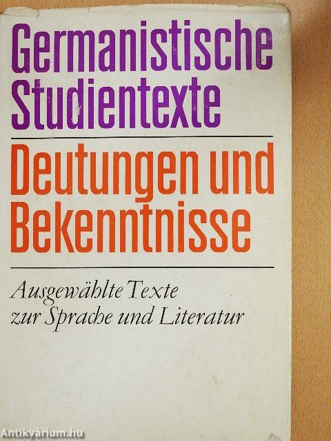 Deutungen und Bekenntnisse