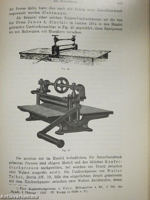Das Pigmentverfahren, Öl-, Bromöl- und Gummidruck Sowie Verwandte Photograph, Kopierverfahren