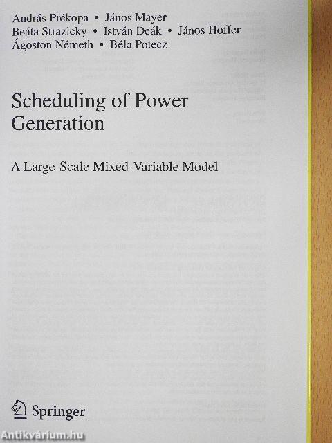 Scheduling of Power Generation