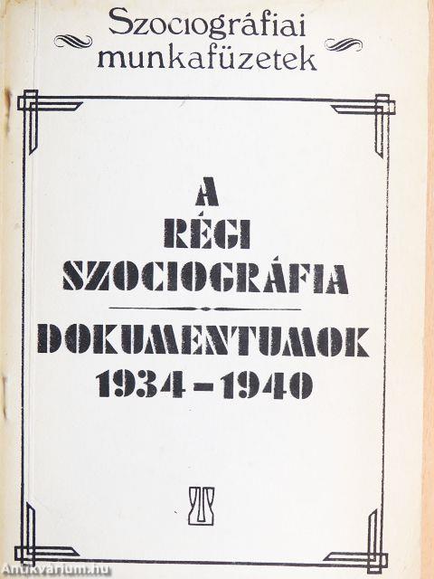 A régi szociográfia