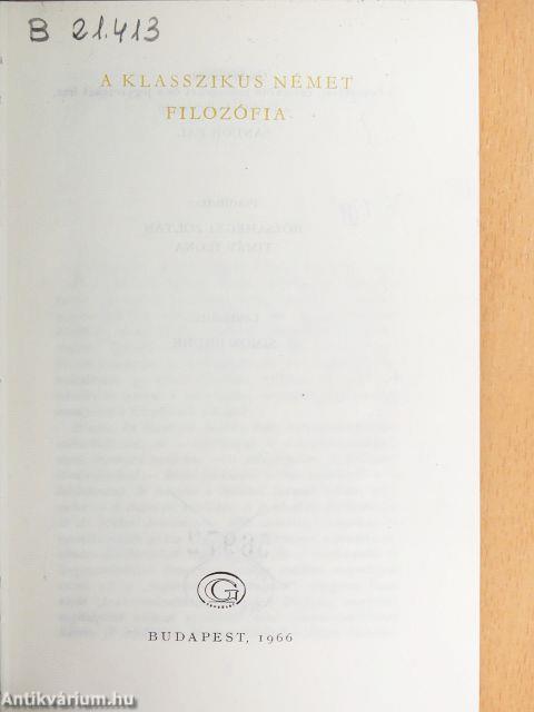 A klasszikus német filozófia