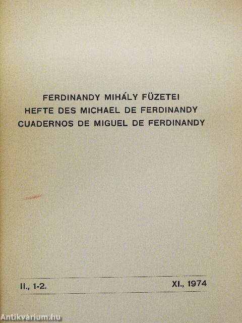 Ferdinandy Mihály füzetei II/1-2.
