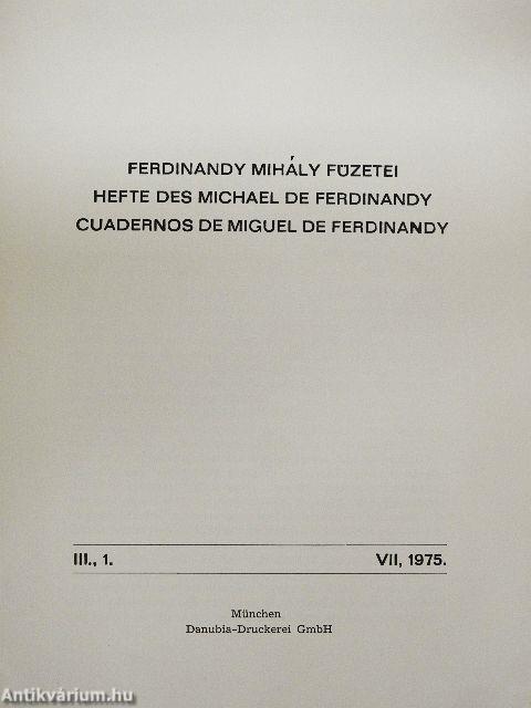 Ferdinandy Mihály füzetei III/1.