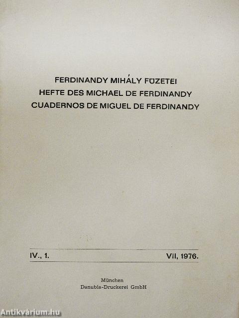 Ferdinandy Mihály füzetei IV/1.