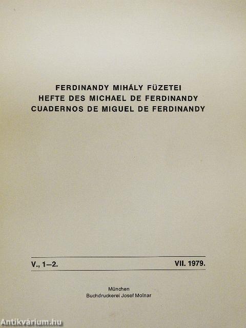 Ferdinandy Mihály füzetei V/1-2.