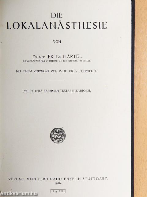 Die Lokalanästhesie