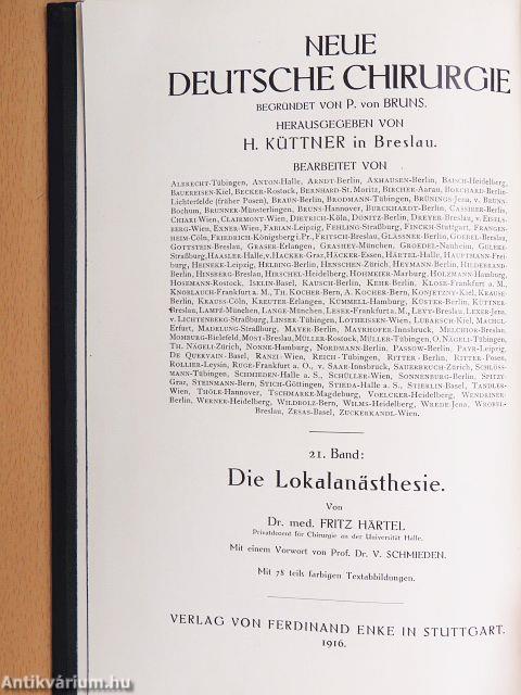 Die Lokalanästhesie