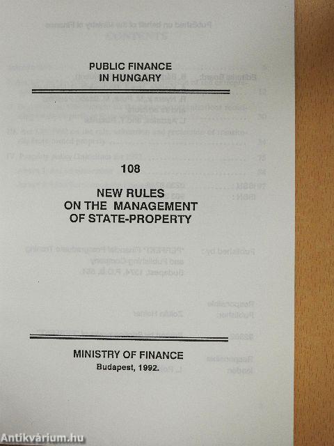 New Rules on the Management of State-Property