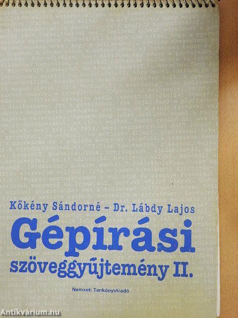 Gépírási szöveggyűjtemény II.