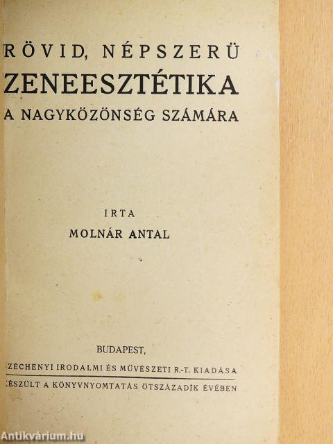 Rövid, népszerü zeneesztétika