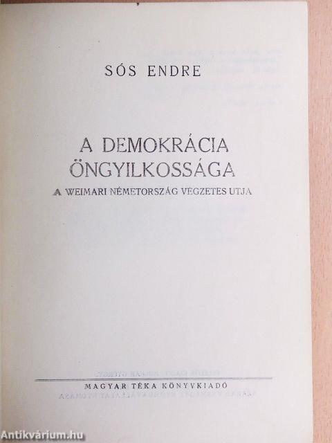 A demokrácia öngyilkossága