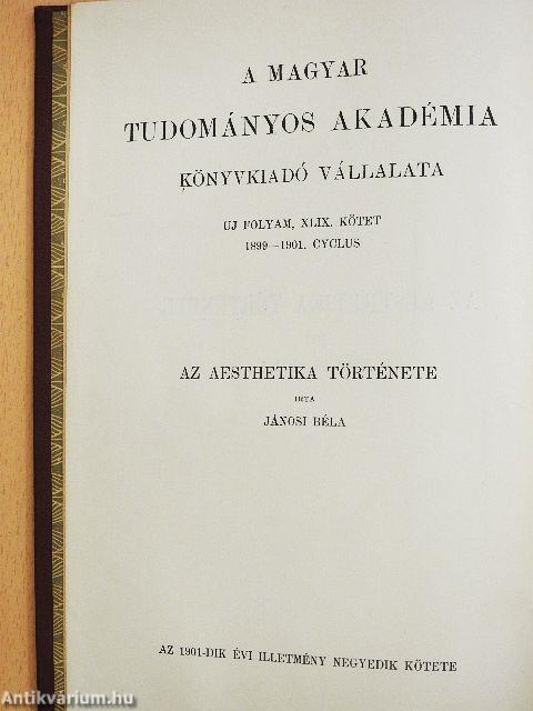 Az aesthetika története III.