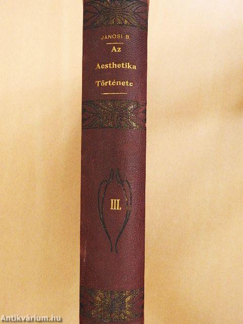 Az aesthetika története III.
