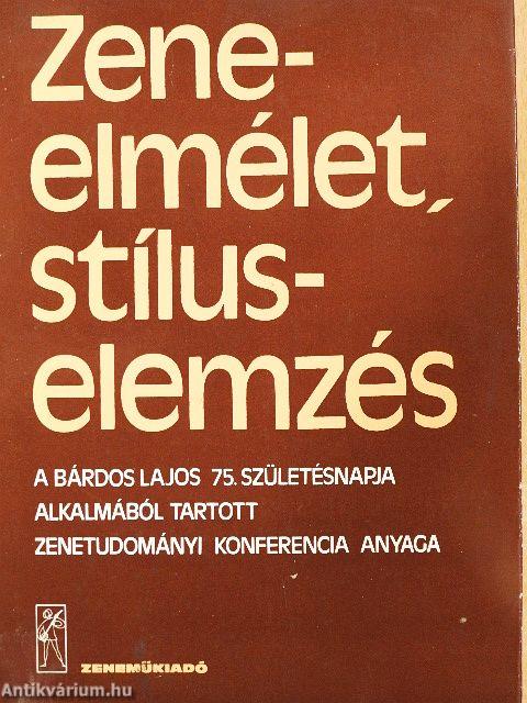 Zeneelmélet, stíluselemzés