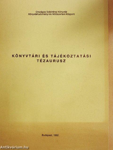 Könyvtári és tájékoztatási tézaurusz