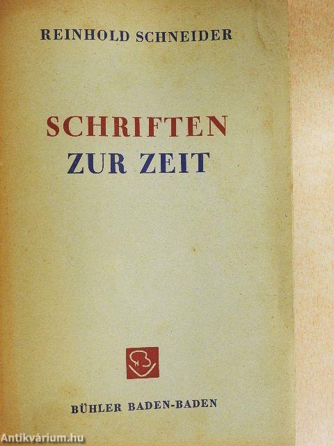Schriften zur Zeit