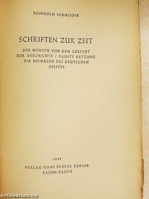 Schriften zur Zeit
