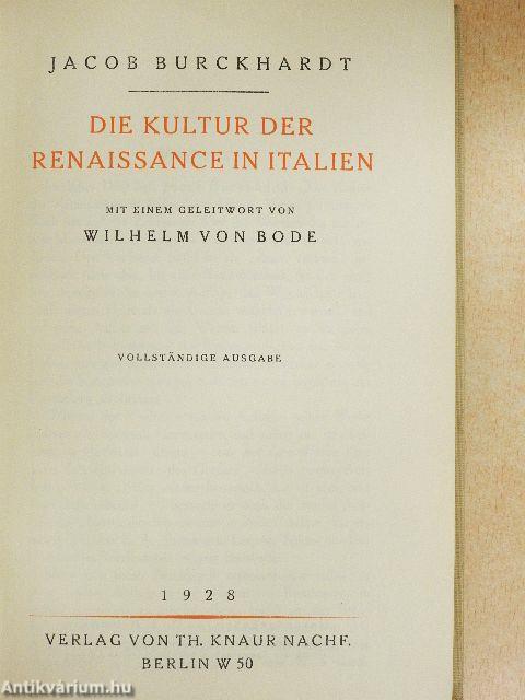 Die Kultur der Renaissance in Italien