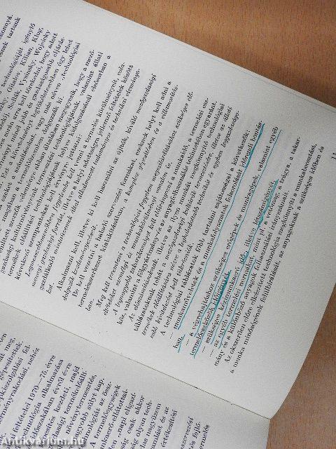 A növénytermesztési munkafolyamatok irányszámai