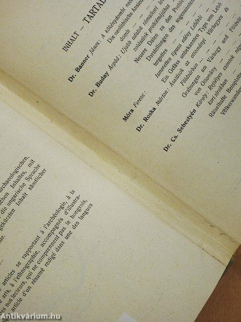 Dolgozatok a M. Kir. Ferencz József Tudományegyetem Archaeologiai Intézetéből 1930. VI/1-2.
