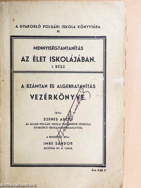 A számtan- és algebratanítás vezérkönyve