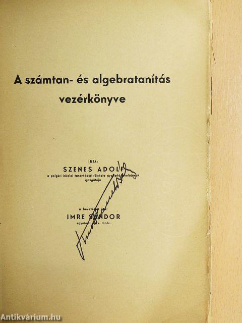 A számtan- és algebratanítás vezérkönyve