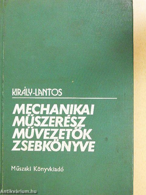 Mechanikai műszerész művezetők zsebkönyve