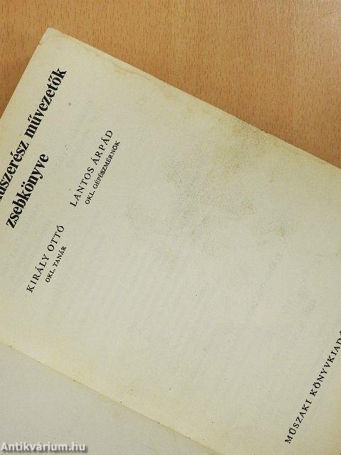 Mechanikai műszerész művezetők zsebkönyve