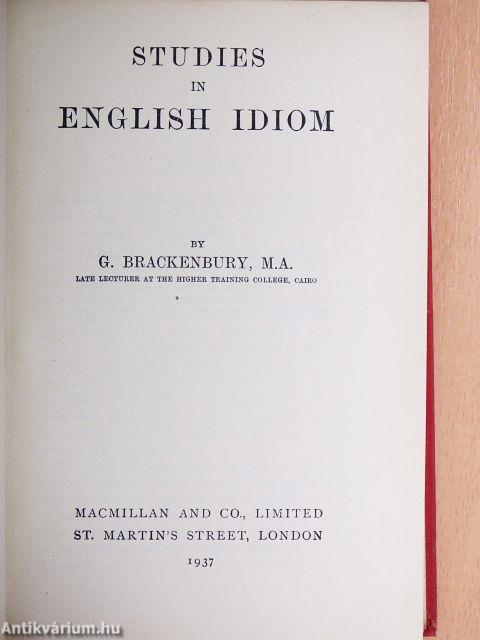Studies in English Idiom