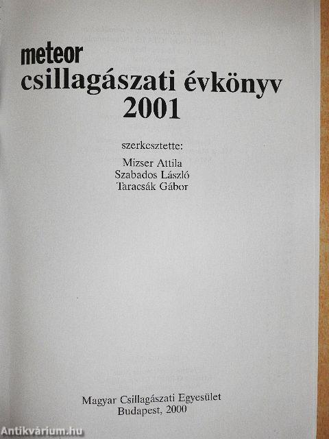 Meteor csillagászati évkönyv 2001